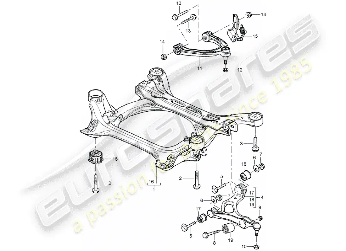 porsche 2006 (cayenne e1 9pa) submarco diagrama de piezas