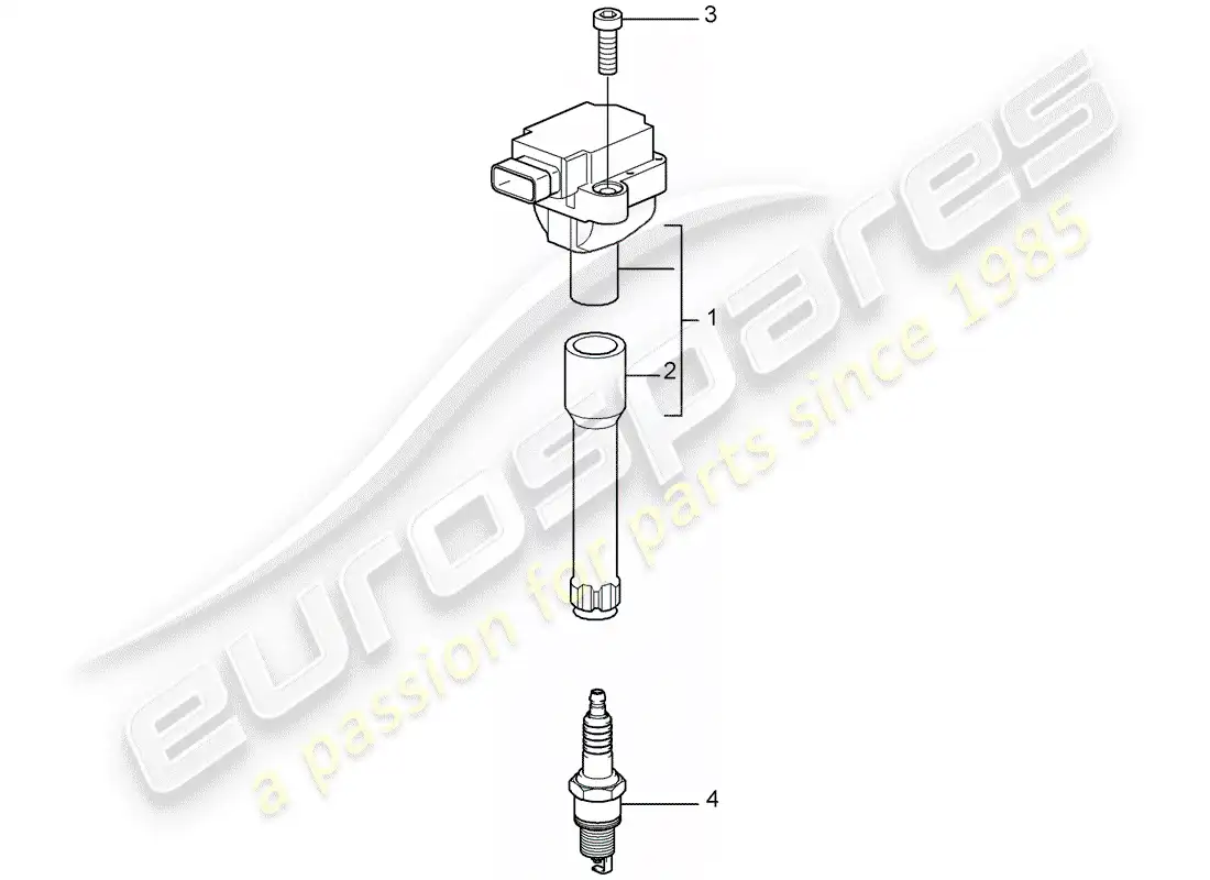 porsche 2009 997-2 turbo / gt2 sistema de encendido diagrama de piezas