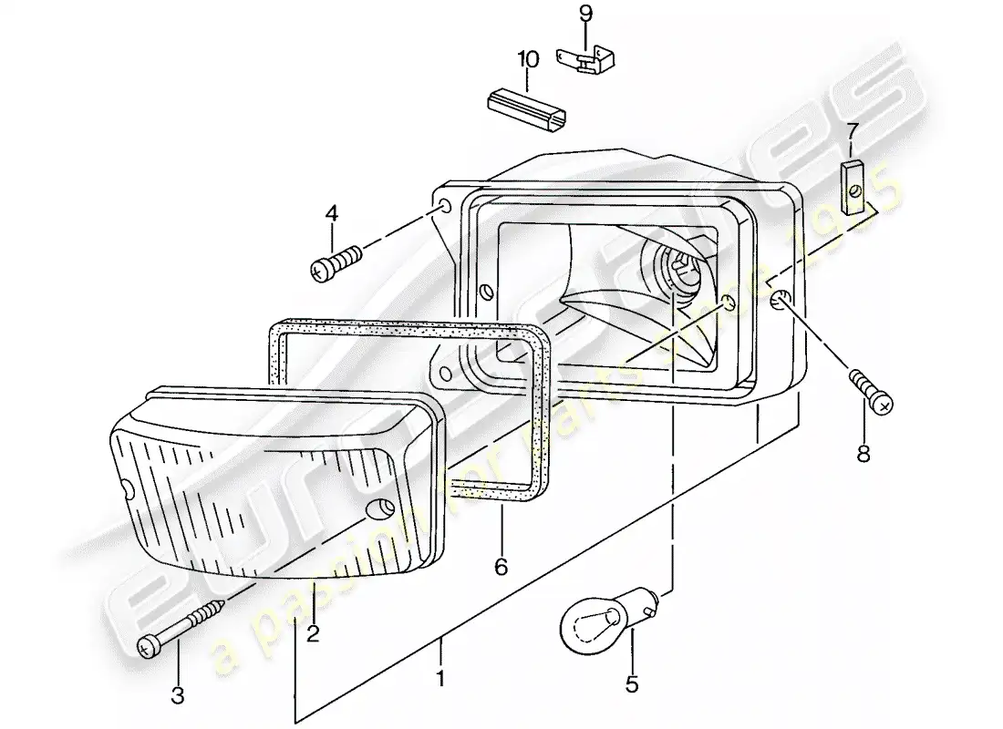 porsche 1984 (944) señal de giro diagrama de piezas