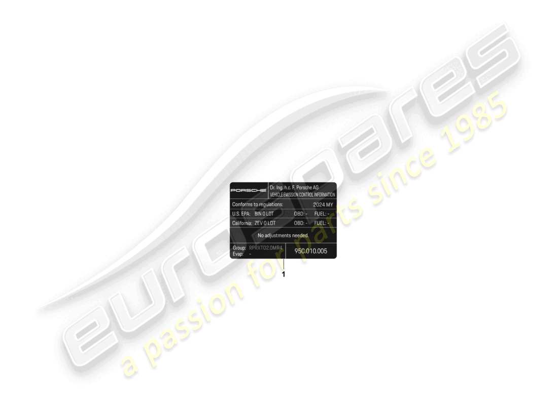 porsche 2025 (macan-e) aviso especificaciones del motor diagrama de piezas