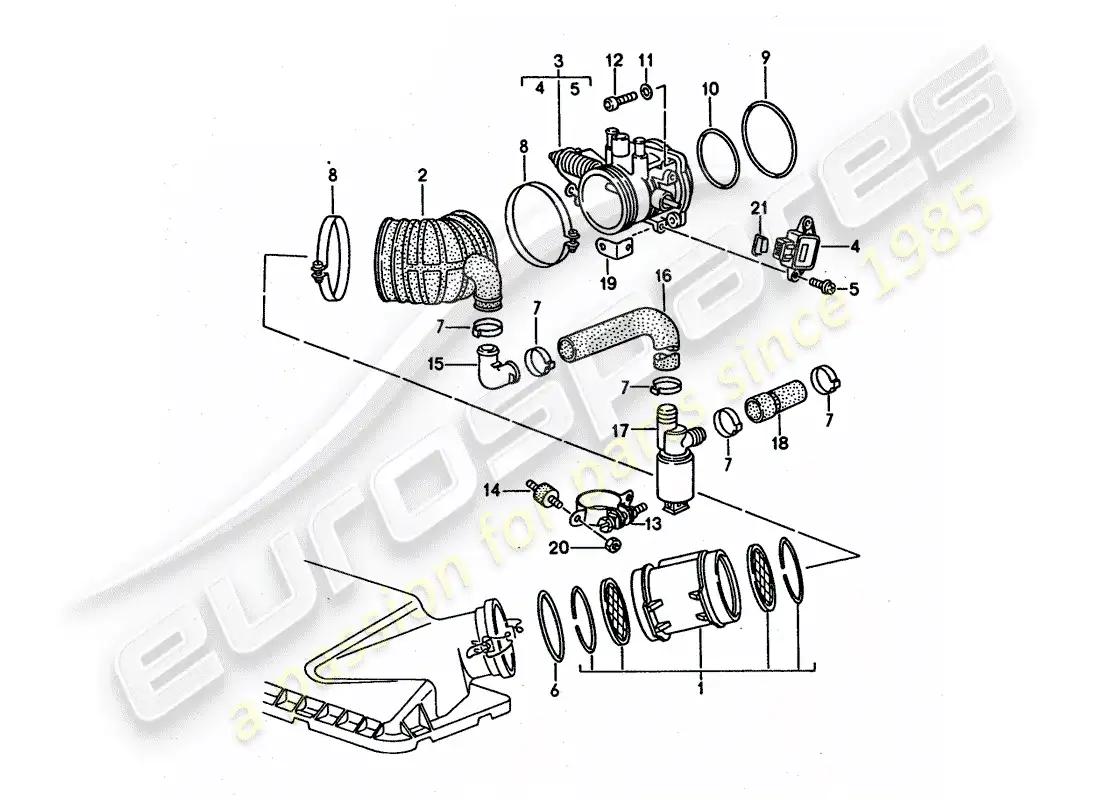 porsche 1992 (968) lh-jetronic - 1 diagrama de piezas