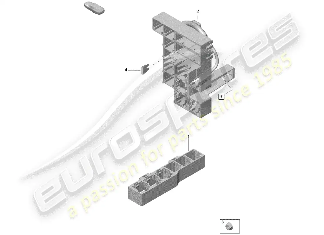 porsche 2019 (718 boxster spyder) caja de fusibles/placa de relés diagrama de piezas