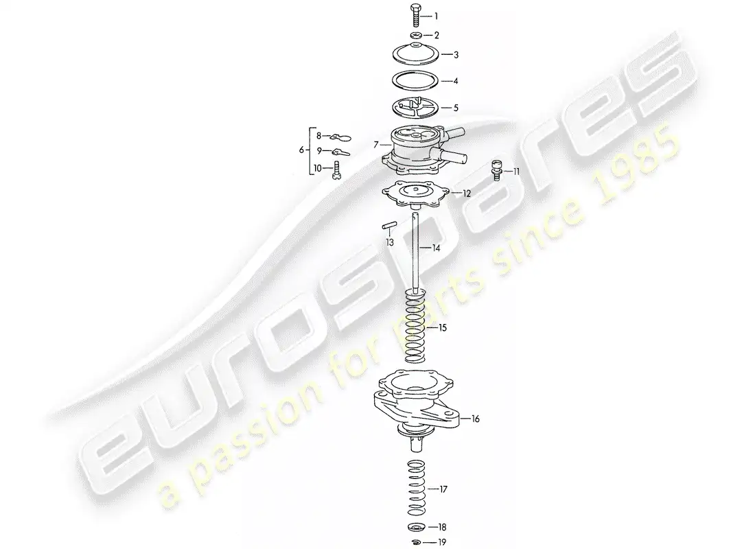 porsche 1965 (356b/356c) piezas sueltas - para - bomba de combustible diagrama de piezas