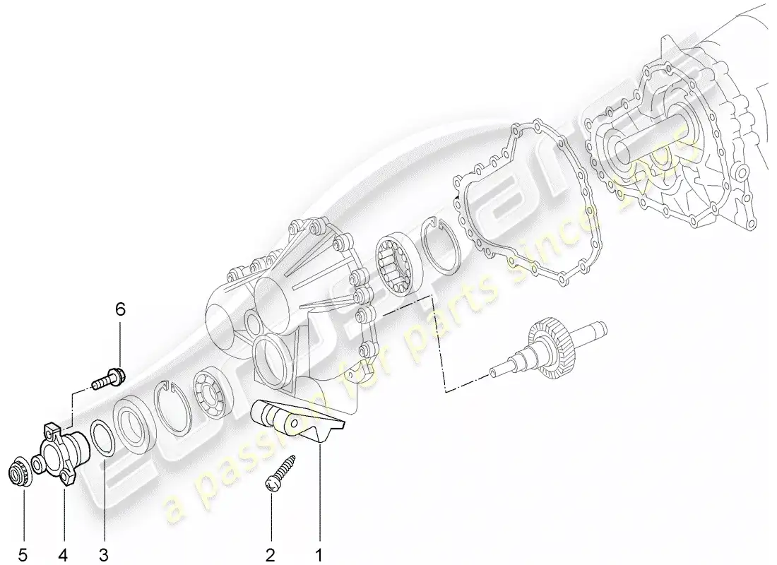 porsche 2002 (996 turbo / gt2) tiptronic - total rueda - mecanismo de conducción diagrama de piezas