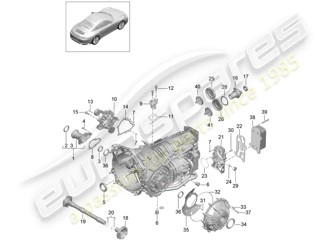 porsche 2017 (991-2) manual gearbox diagrama de piezas