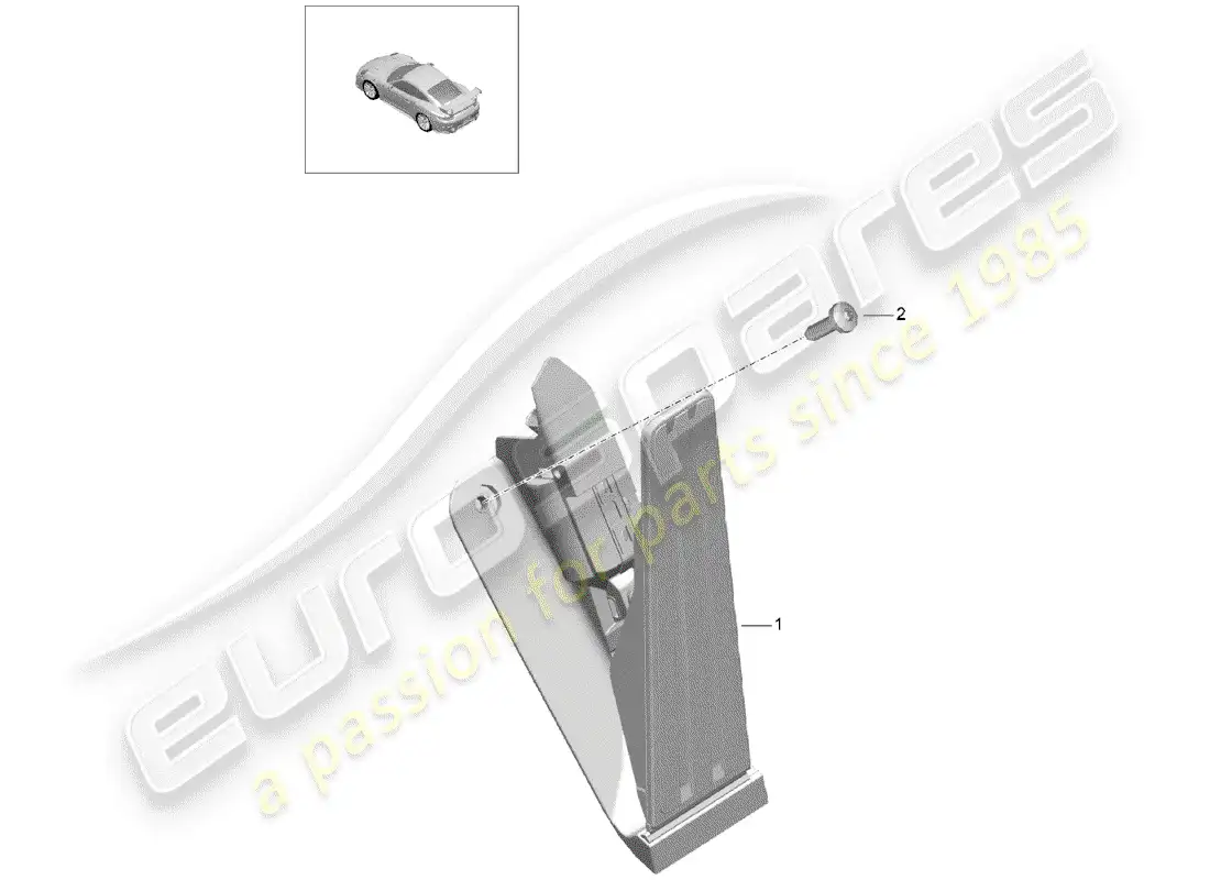 porsche 2016 (991-1 turbo) brake and acc. pedal assembly diagrama de piezas