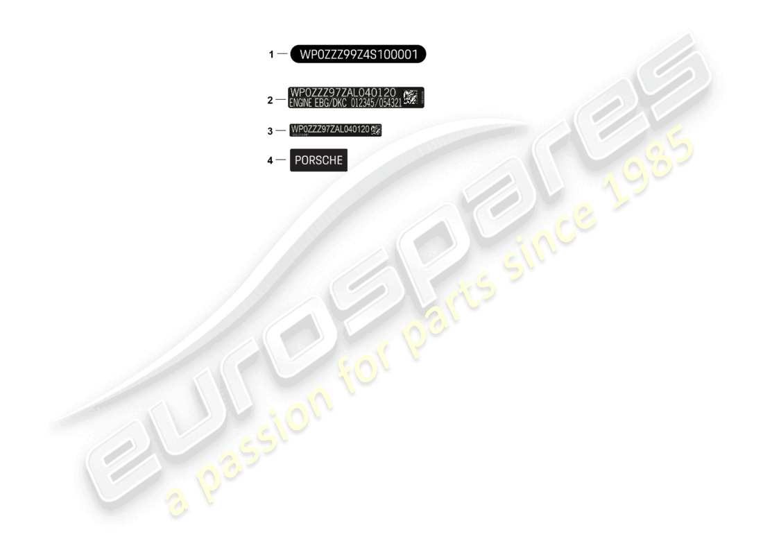 porsche 2024 (panamera 976) señales/avisos diagrama de piezas