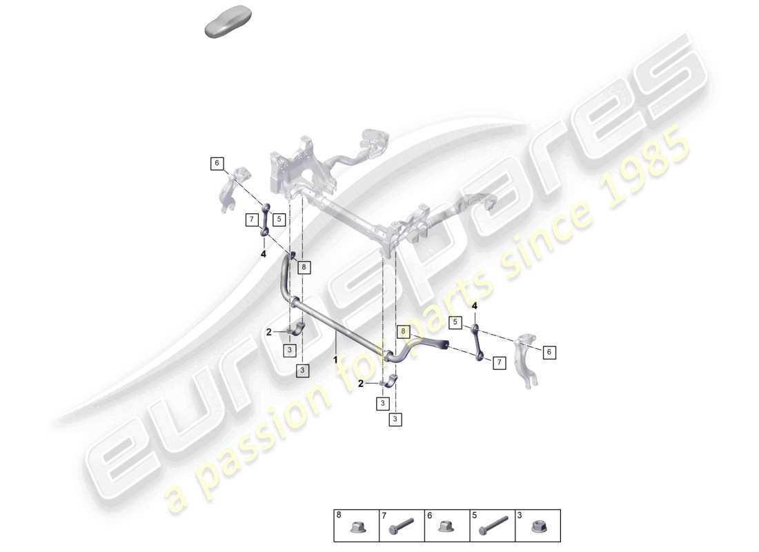 porsche 2024 (cayenne e3 pa) barra antivuelco diagrama de piezas