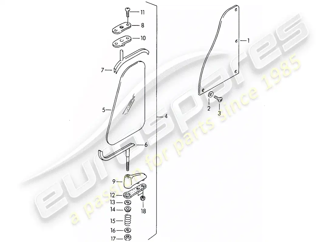porsche 1952 (356/356a) arandela - modelo especial diagrama de piezas