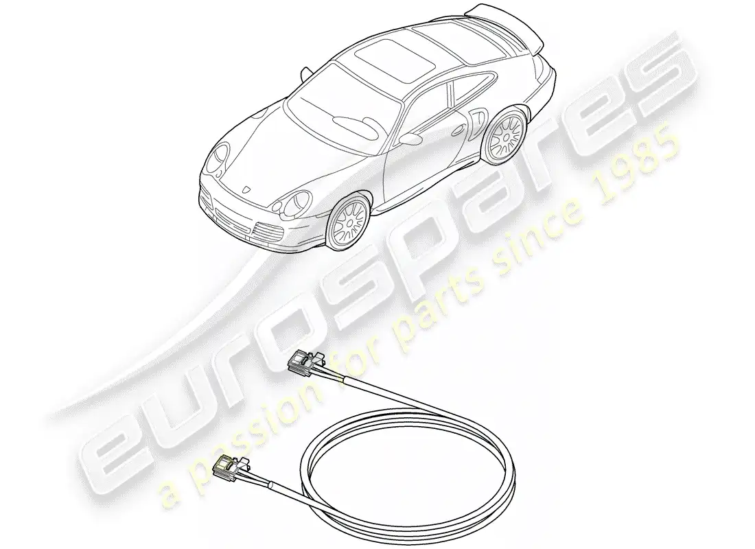 porsche 2004 (996 turbo / gt2) fibra óptica ligera - d - mj 2003>> diagrama de piezas