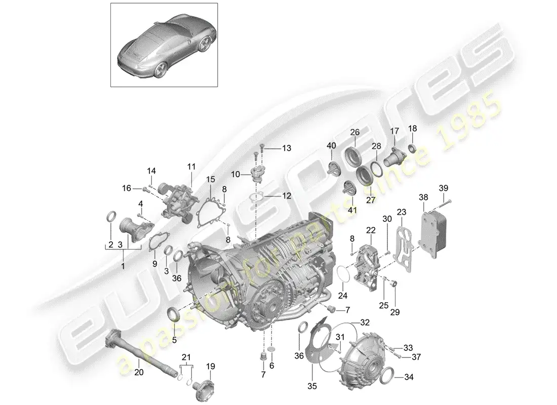 porsche 2012 (991-1) manual gearbox diagrama de piezas