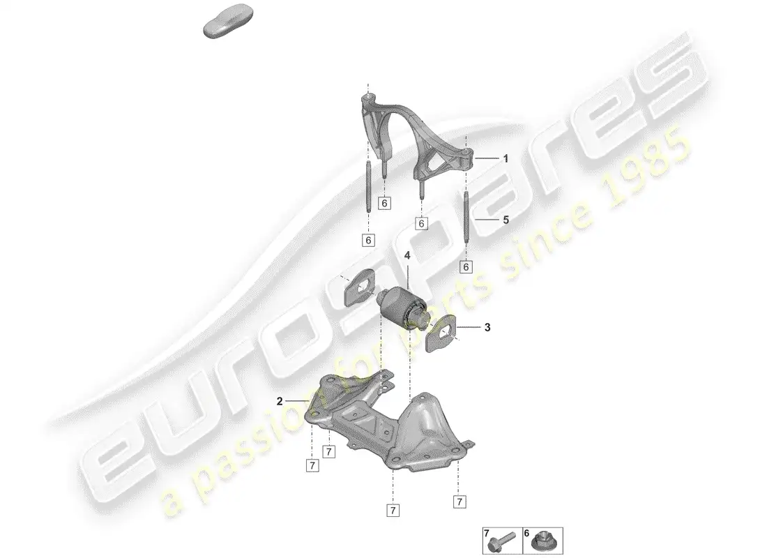 porsche 2019 (992-1) piezas de montaje para motor y diagrama de piezas