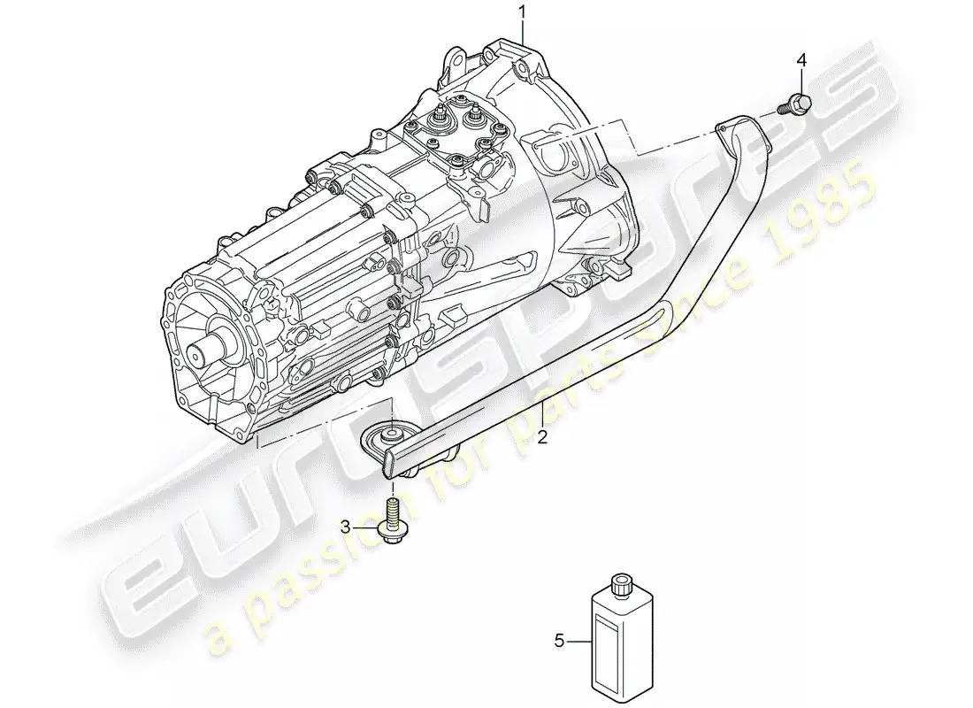 porsche 2009 (cayenne e1 9pa) transmisión de repuesto diagrama de piezas