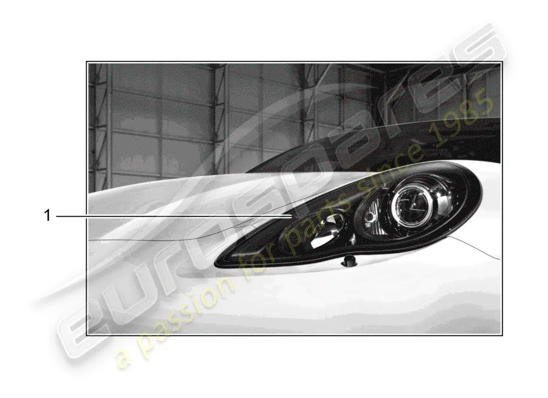 porsche 2020 (tequipment panamera) lámpara de cabeza diagrama de piezas