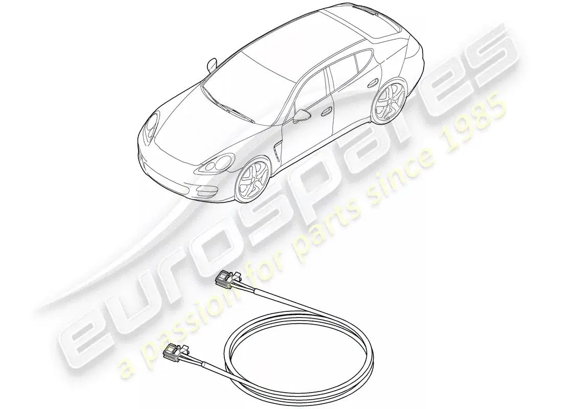 porsche 2014 (panamera 970) fibra óptica ligera diagrama de piezas