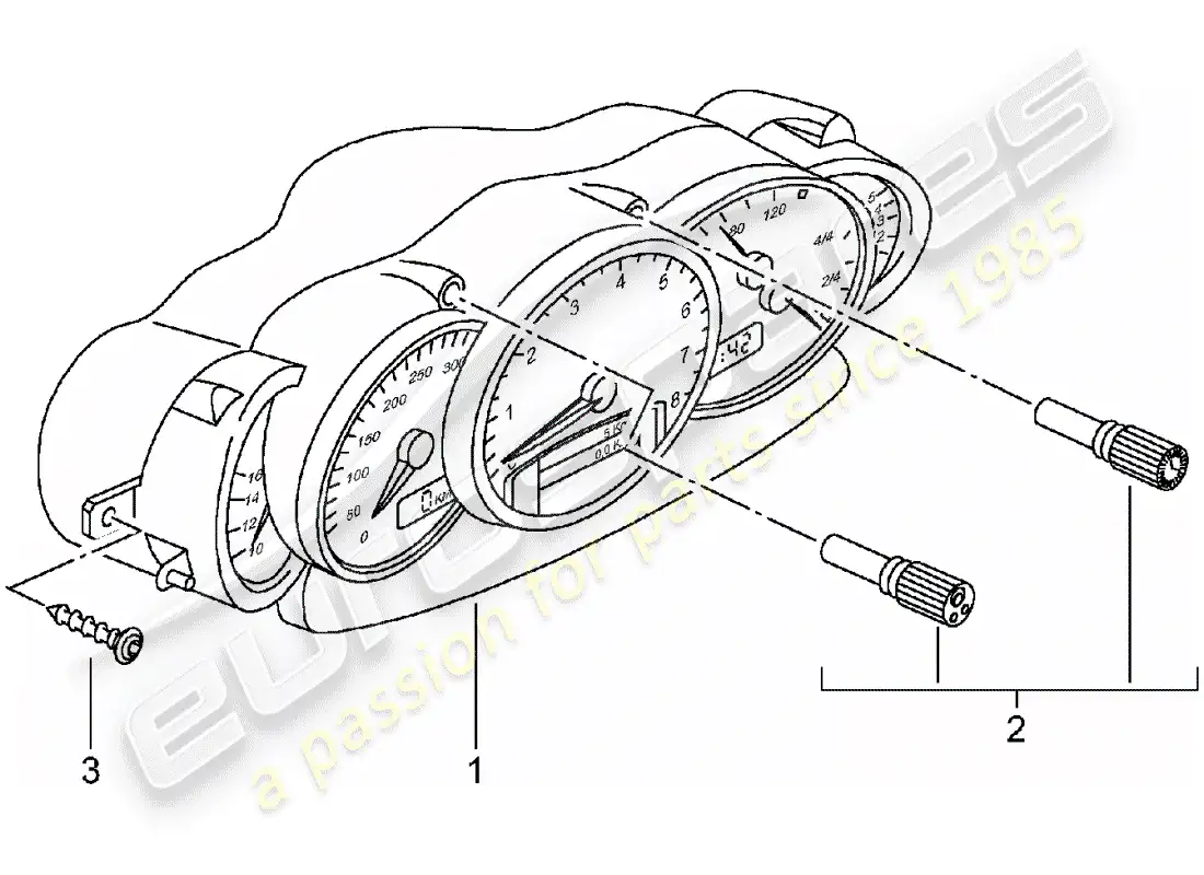 porsche 2004 (996 turbo / gt2) instrumentos - completos - ver memo ti: - gr.9 , nr.10/01 - d - mj 2001>> diagrama de piezas