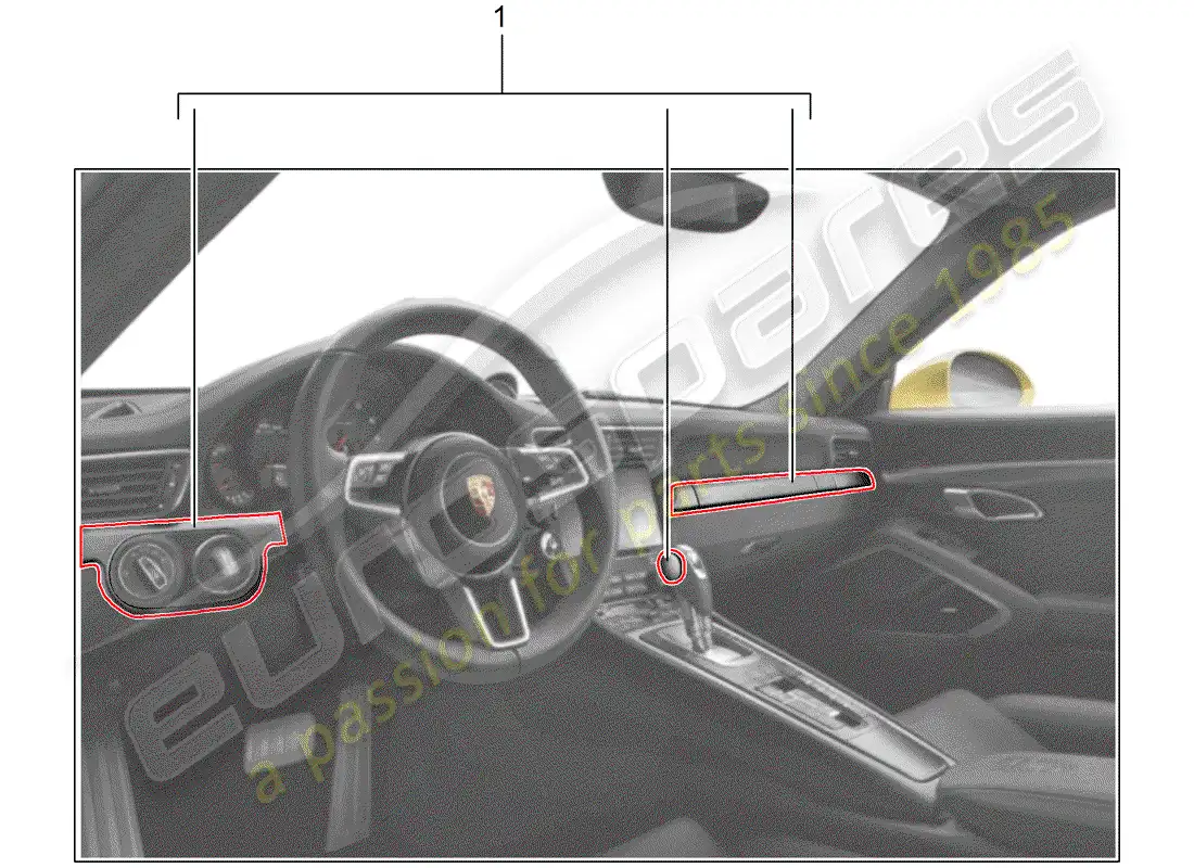 porsche 2015 (tequipment 98x/99x) kit de instalacion diagrama de piezas