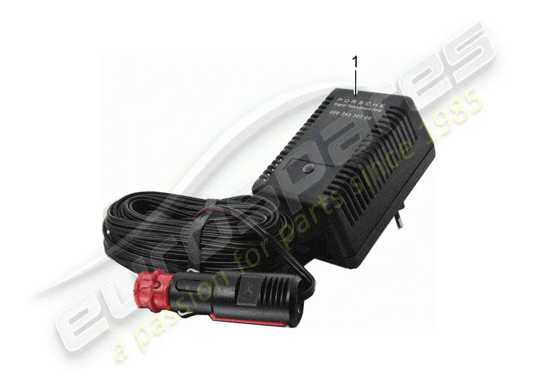 porsche 2000 (accessories) cargador - 6 voltios diagrama de piezas