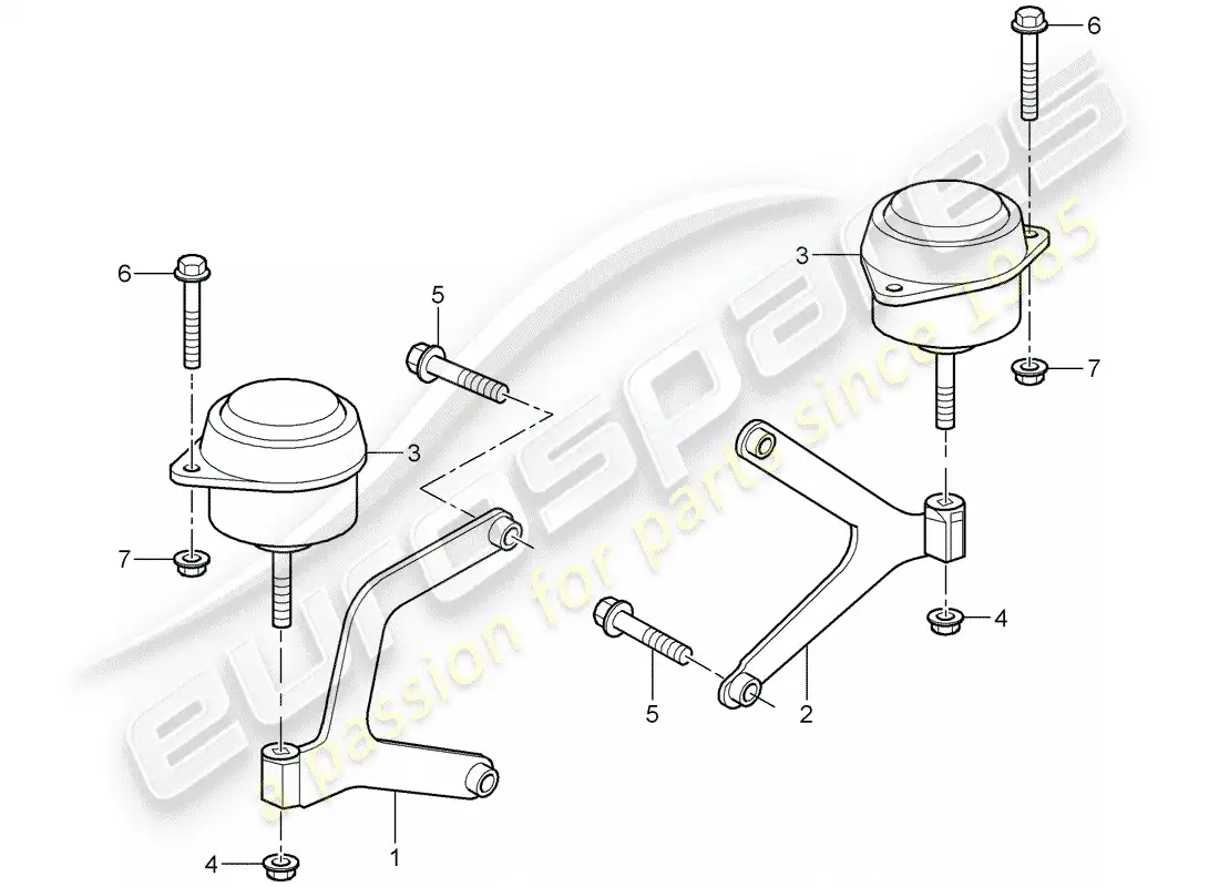 porsche 1999 (986 boxster) caja de cambios manual - montaje de la caja de cambios - d - mj 2000>> diagrama de piezas