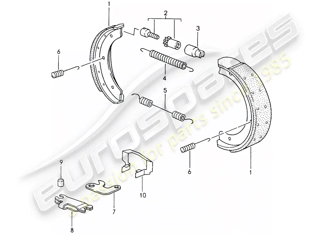 porsche 2002 (986 boxster) freno de mano diagrama de piezas