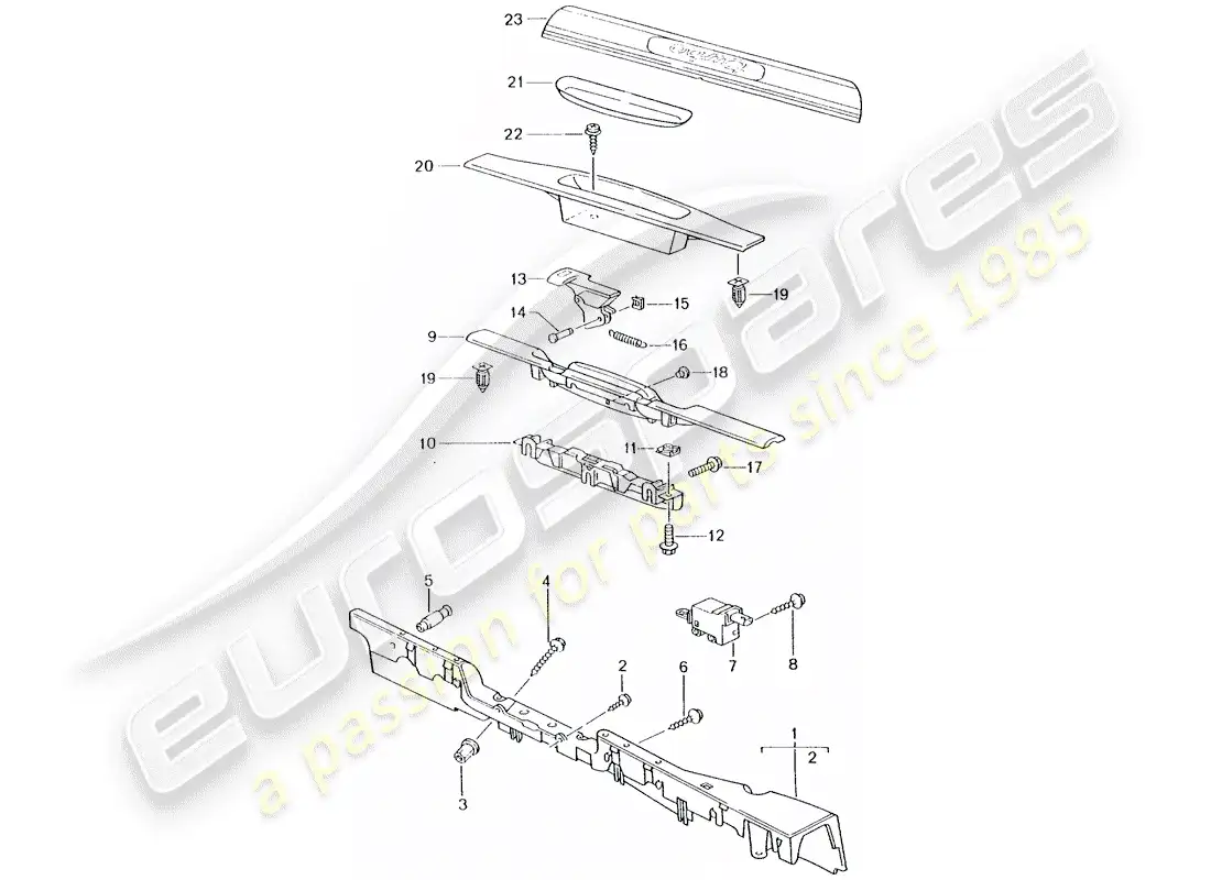 porsche 2002 (996 turbo / gt2) forro - albergue diagrama de piezas