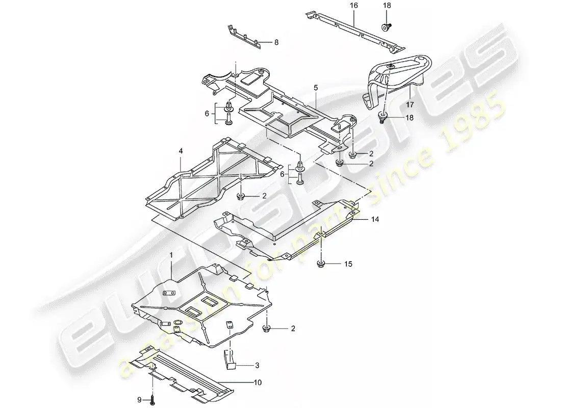 porsche 2004 (996 turbo / gt2) embellecedores - para - bajos diagrama de piezas