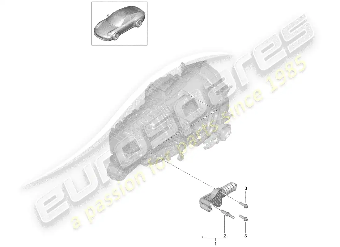 porsche 2015 (991-1) liberación del embrague diagrama de piezas