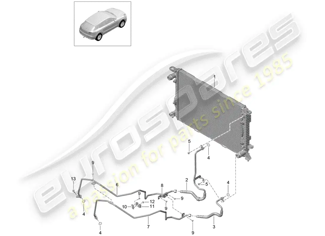 porsche 2018 (macan) - pdk - diagrama de piezas