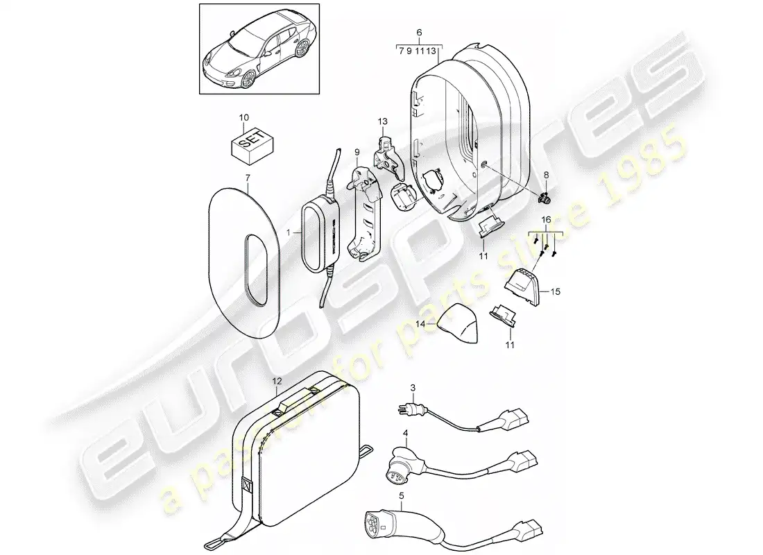 porsche 2014 (panamera 970) unidad electronica diagrama de piezas