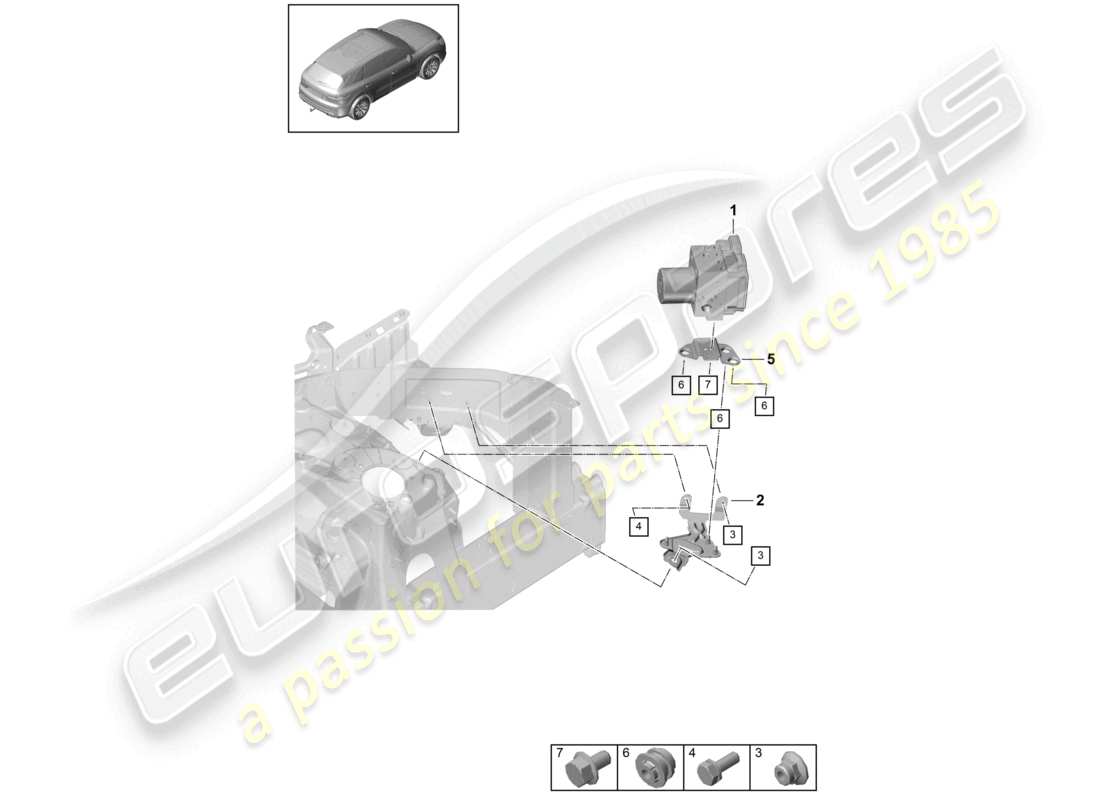 porsche 2021 (cayenne e3 9ya/9yb) unidad hidráulica del sistema de frenos antibloqueo -abs- d >>- 04.03.2018 diagrama de piezas