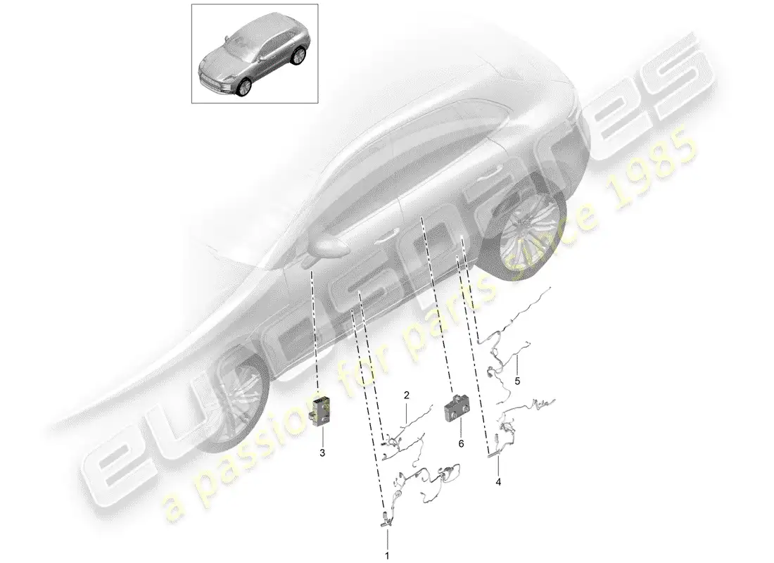 porsche 2020 (macan) aprovechar diagrama de piezas