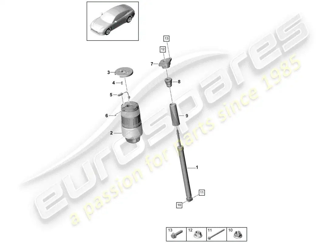porsche 2017 (panamera 971-1) aire primaveral diagrama de piezas