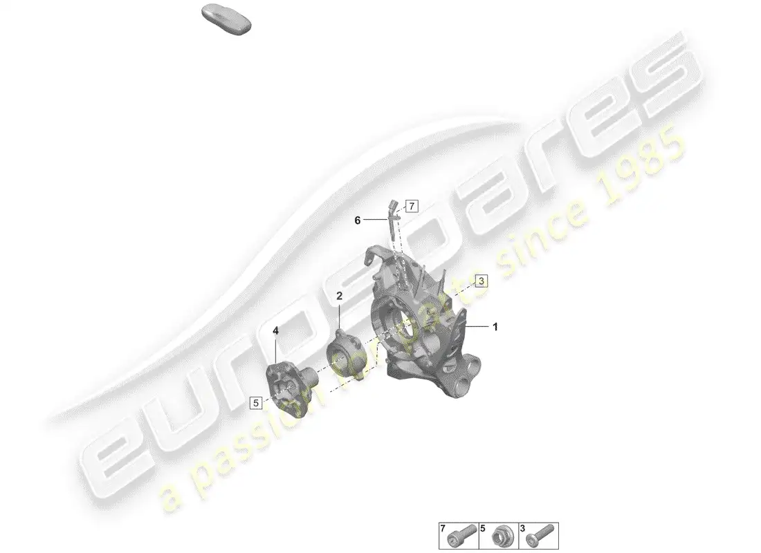 porsche 2019 (992-1) eje posterior diagrama de piezas