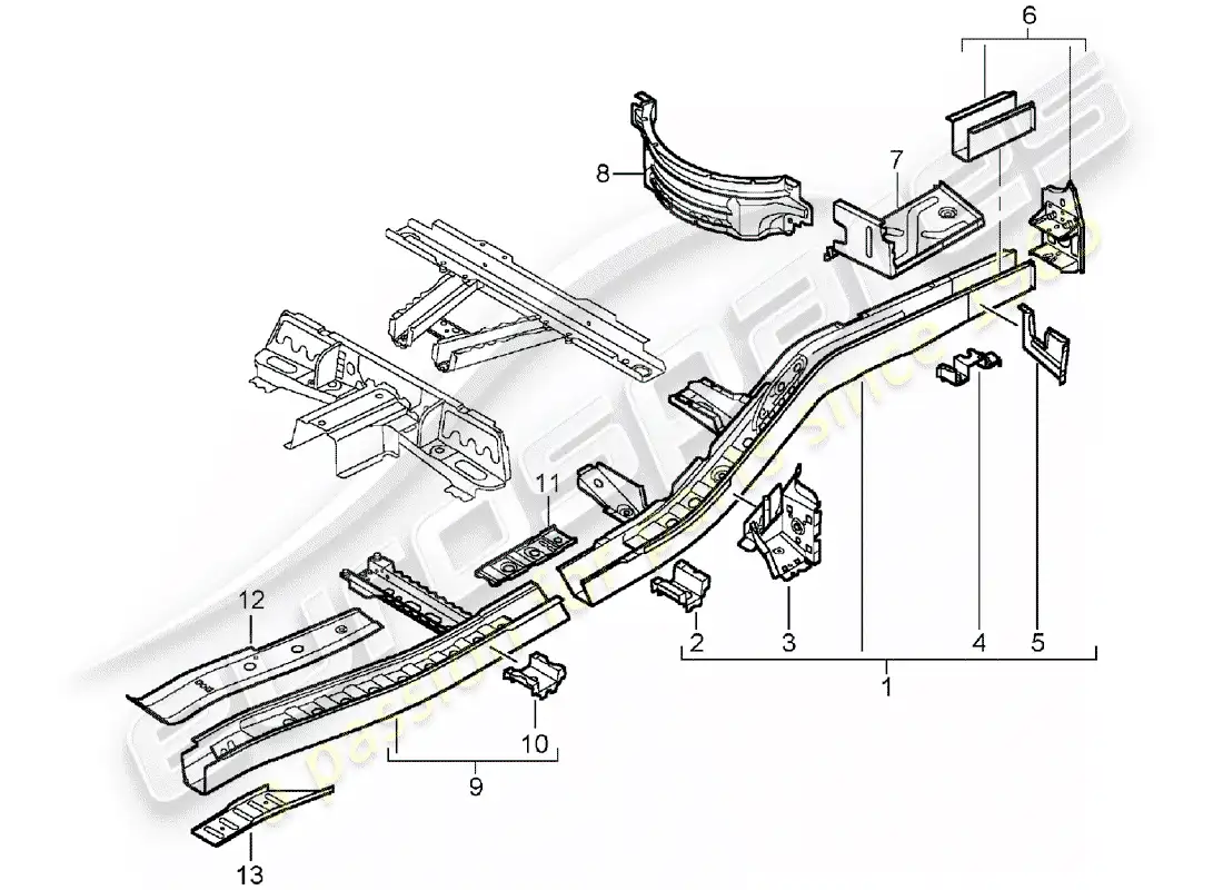 porsche 2006 (cayenne e1 9pa) marco diagrama de piezas
