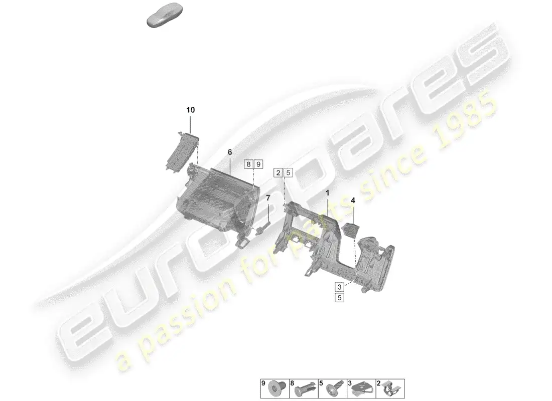 porsche 2019 (992-1) guantera diagrama de piezas