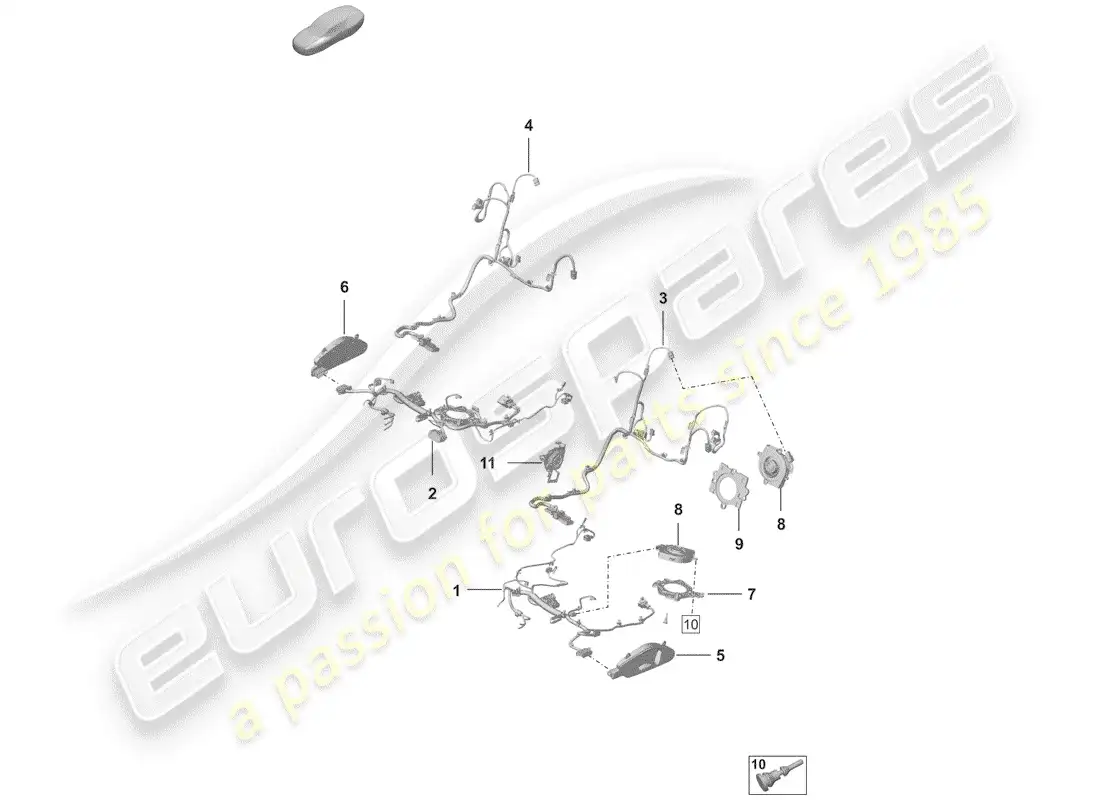 porsche 2019 (992-1) electricidad diagrama de piezas