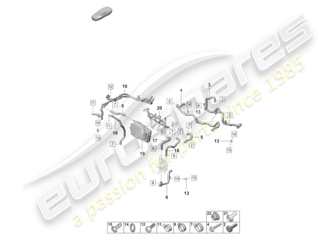 porsche 2021 (taycan 9j1-1) tubo de refrigerante manguera de calefacción calentador d - mj 2021>> diagrama de piezas