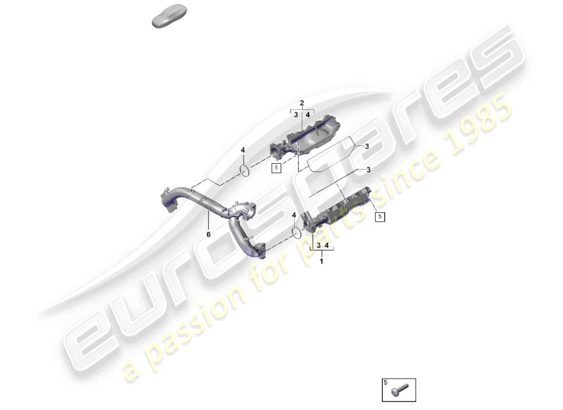 porsche 2025 (cayenne e3 pa) colector de admisión diagrama de piezas