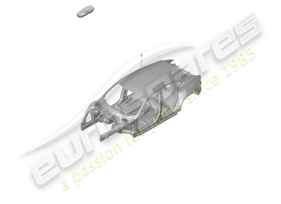 porsche 2021 (taycan 9j1-1) diagrama de piezas de la carrocería del coche