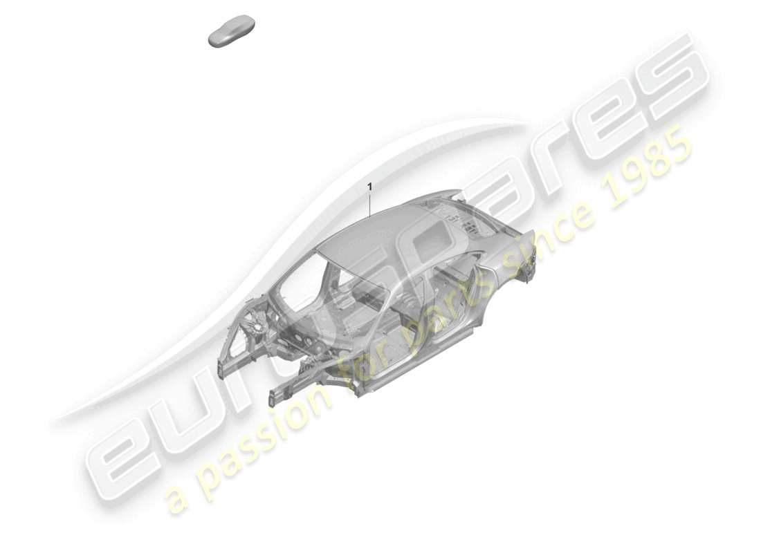 porsche 2021 (taycan 9j1-1) diagrama de piezas de la carrocería del coche