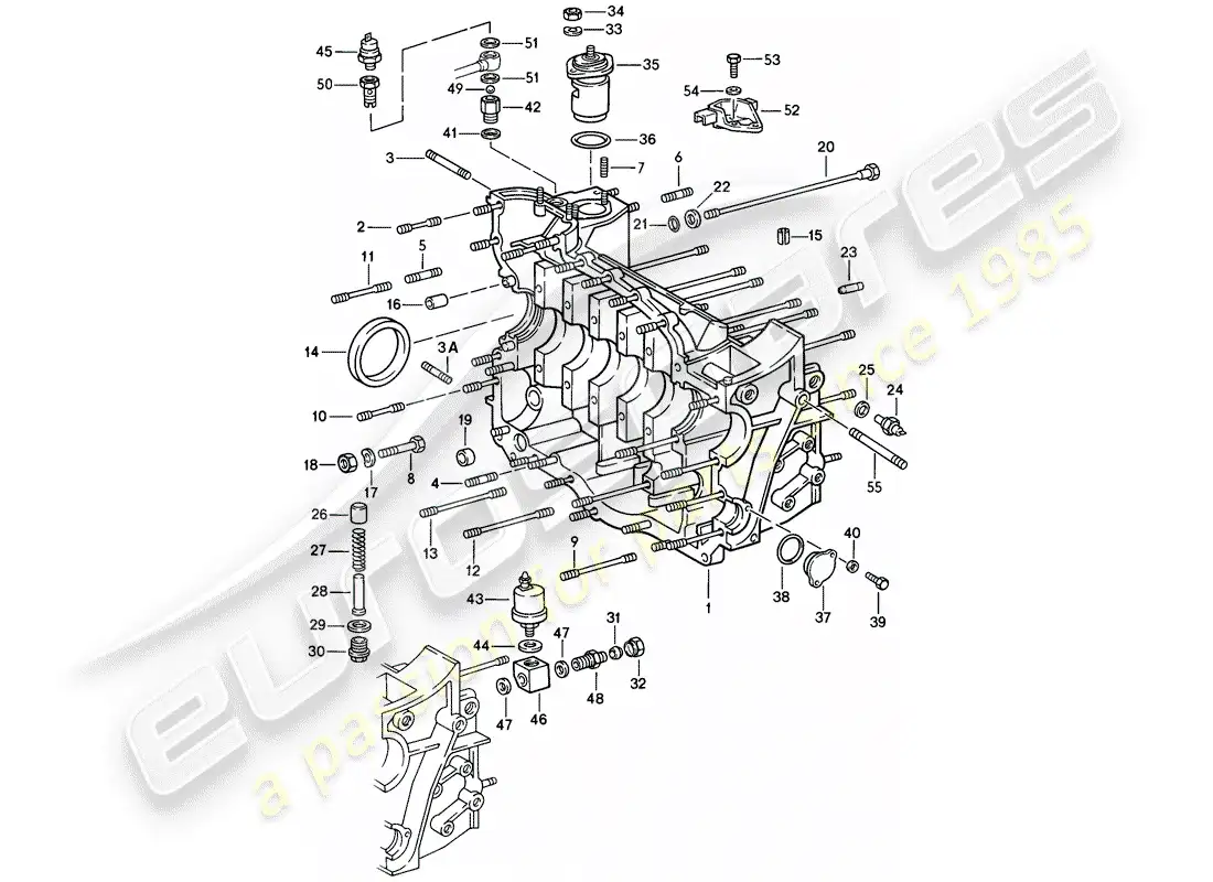 porsche 1988 (911) carter - juego de reparación para mantenimiento - ver ilustración: diagrama de piezas