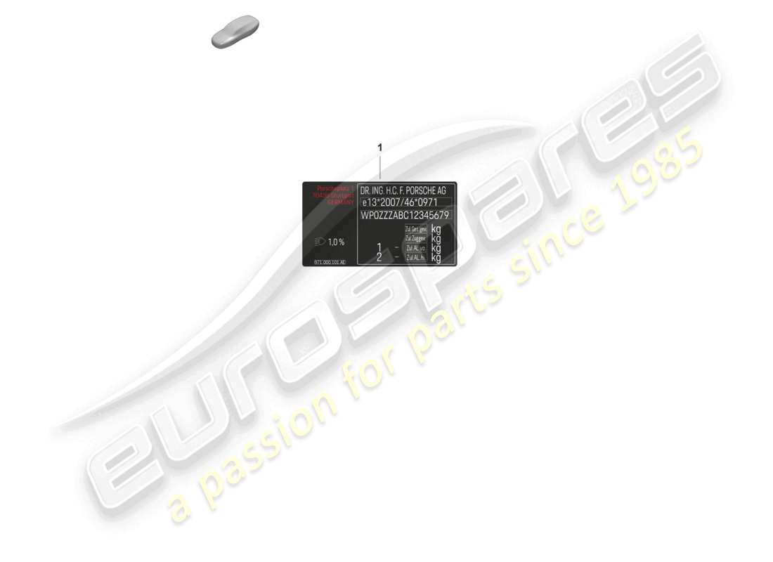 porsche 2022 (panamera 971-2) etiqueta de datos d >>- mj 2021 diagrama de piezas