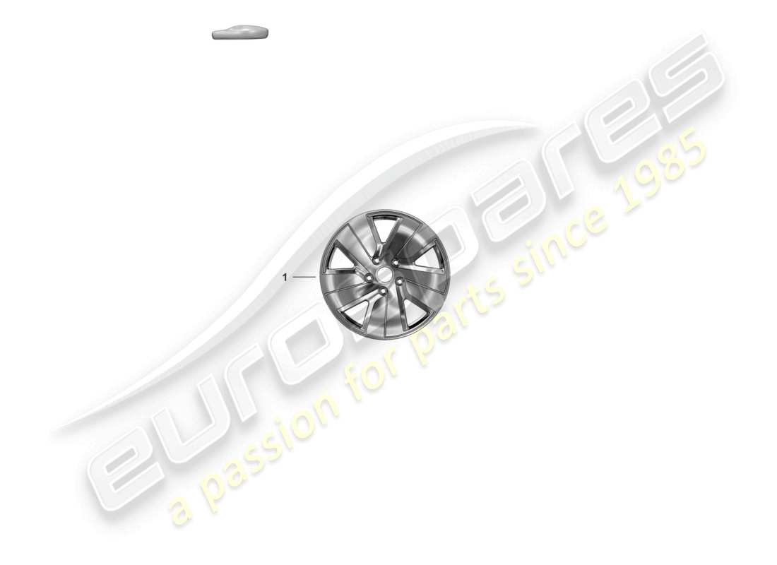 porsche 2021 (taycan 9j1-1) diagrama de piezas de la rueda de aleación 19