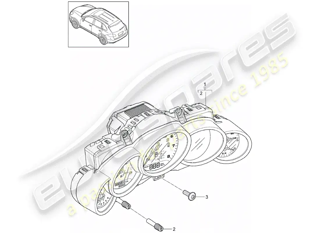 porsche 2017 (cayenne e2 92a) instruments diagrama de piezas