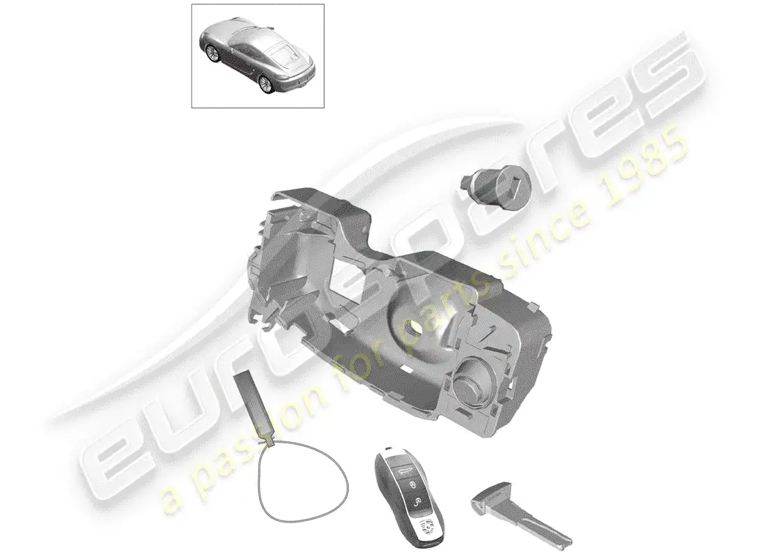 porsche 2015 (981 cayman) juego de reparación diagrama de piezas