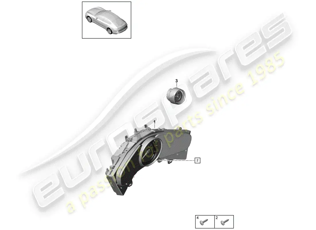 porsche 2018 (panamera 971-1) combinación de instrumentos diagrama de piezas