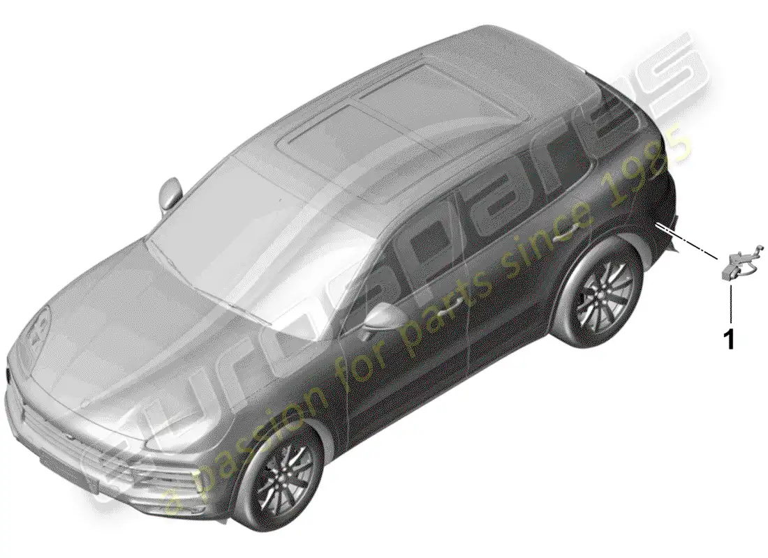 porsche 2020 (cayenne e3 9ya/9yb) mazo de cables para diagrama de piezas