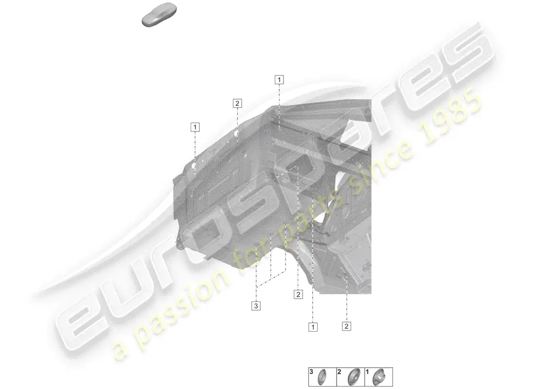 porsche 2020 (992-1) tapones para el cuerpo diagrama de piezas
