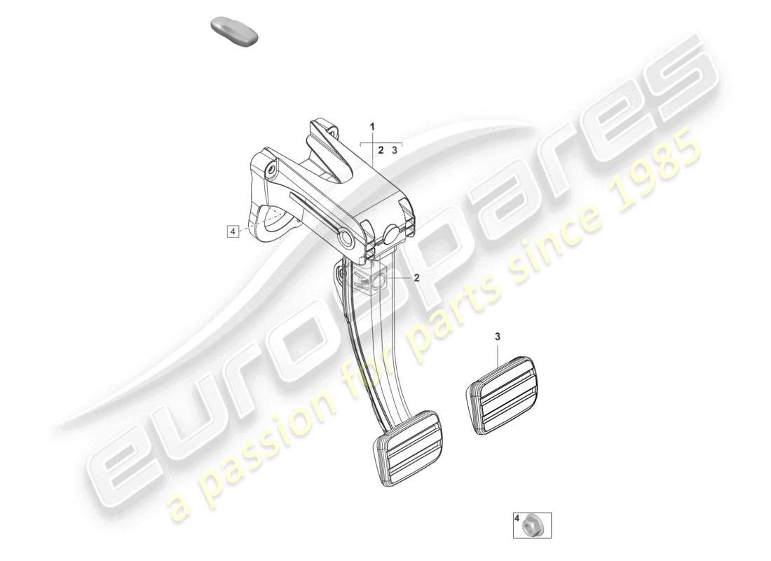 porsche 2023 (taycan 9j1-1) pedal de freno diagrama de piezas