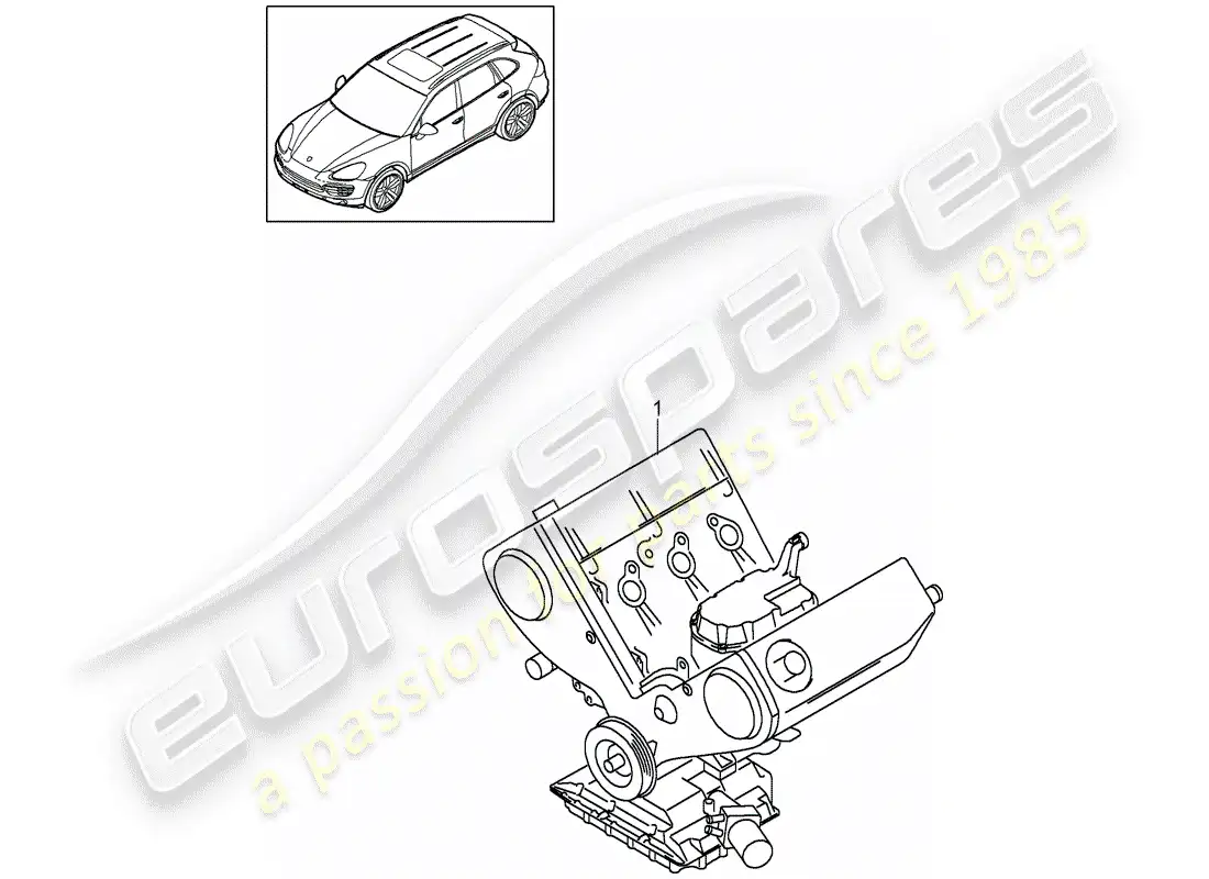 porsche 2016 (cayenne e2 92a) bloque largo diagrama de piezas